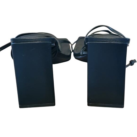 Bar III Women Auroraa Block Heel Ankle Wrap Sandals Size US 8M Black Smooth - Picture 4 of 5